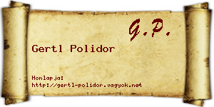 Gertl Polidor névjegykártya